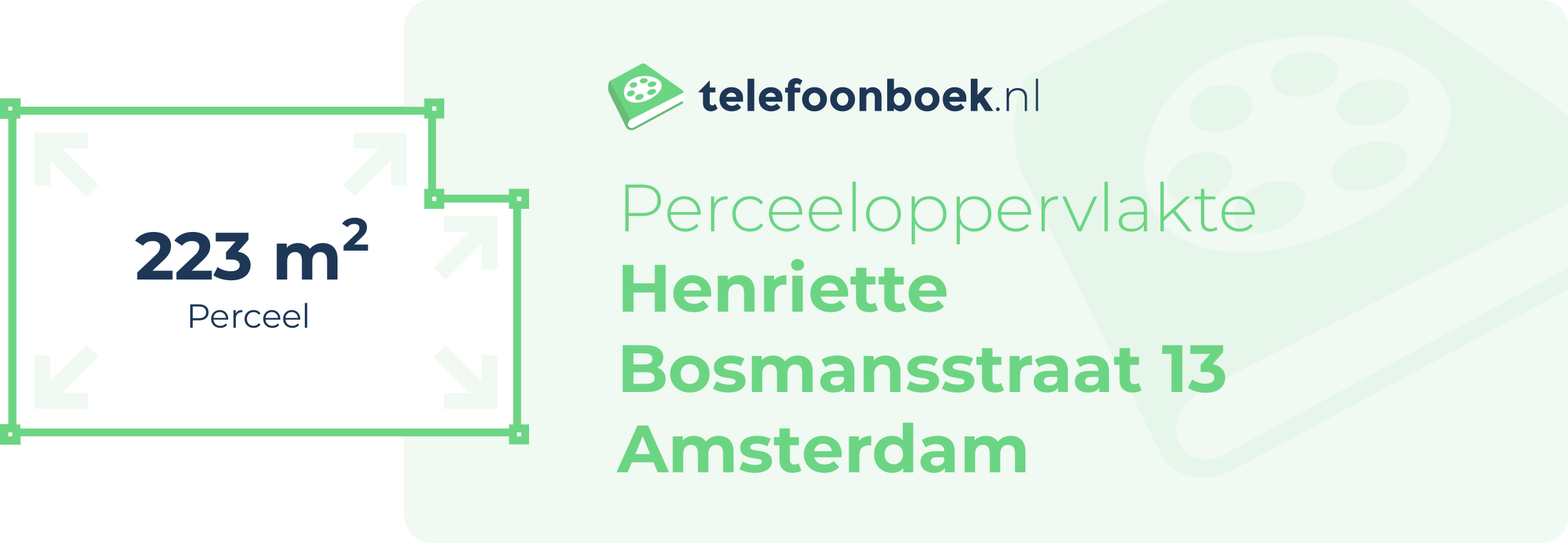 Perceeloppervlakte Henriette Bosmansstraat 13 Amsterdam