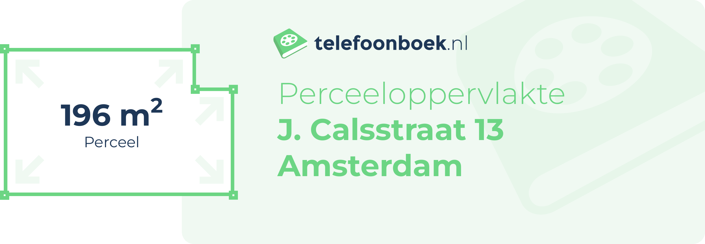 Perceeloppervlakte J. Calsstraat 13 Amsterdam