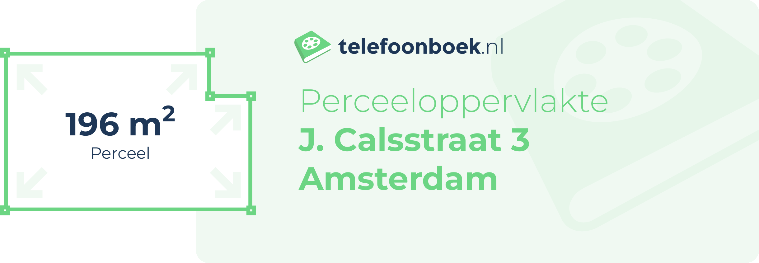 Perceeloppervlakte J. Calsstraat 3 Amsterdam