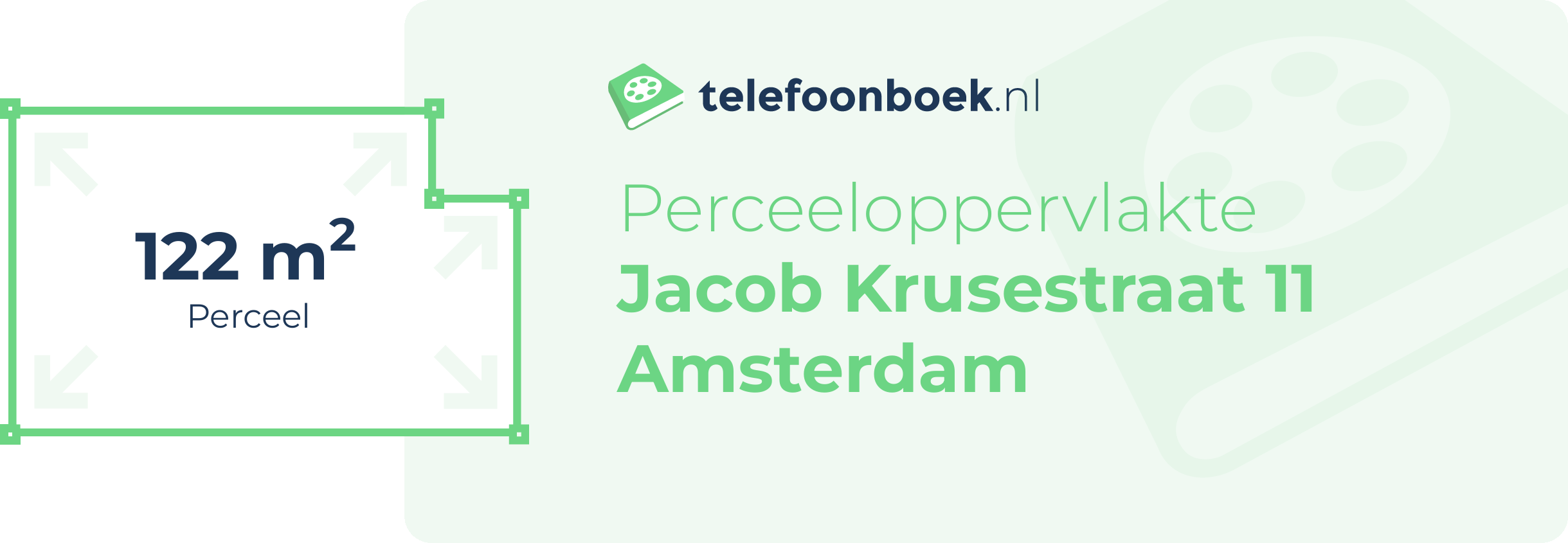 Perceeloppervlakte Jacob Krusestraat 11 Amsterdam
