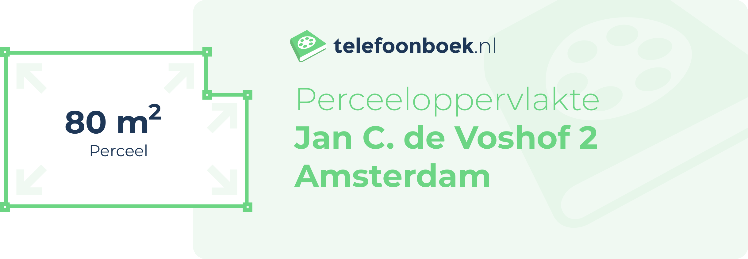 Perceeloppervlakte Jan C. De Voshof 2 Amsterdam