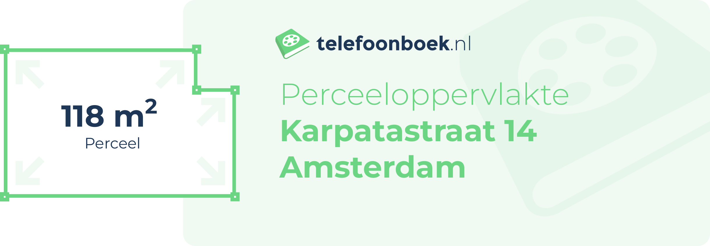 Perceeloppervlakte Karpatastraat 14 Amsterdam