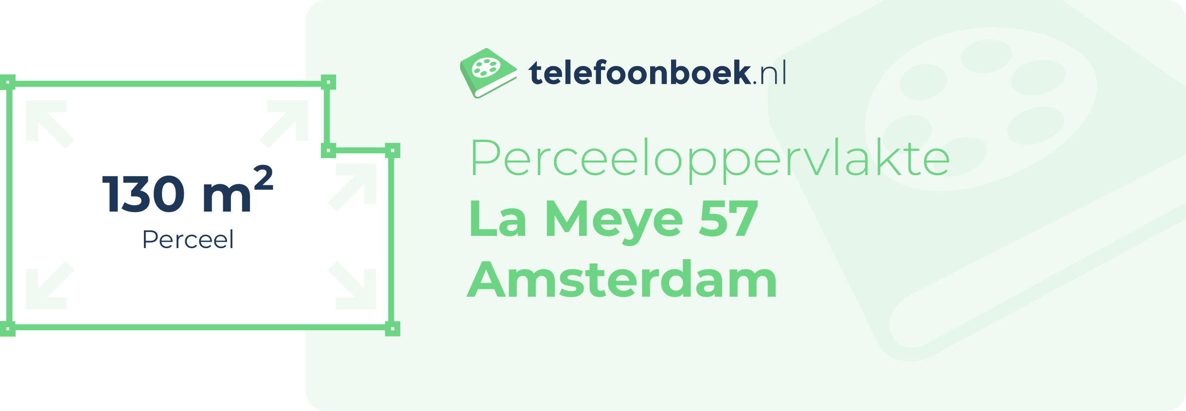 Perceeloppervlakte La Meye 57 Amsterdam