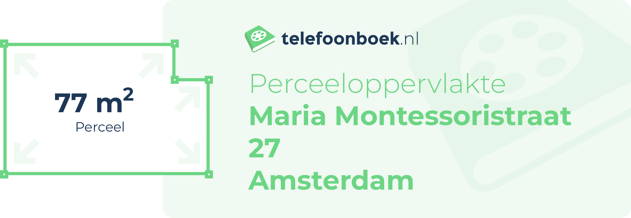 Perceeloppervlakte Maria Montessoristraat 27 Amsterdam