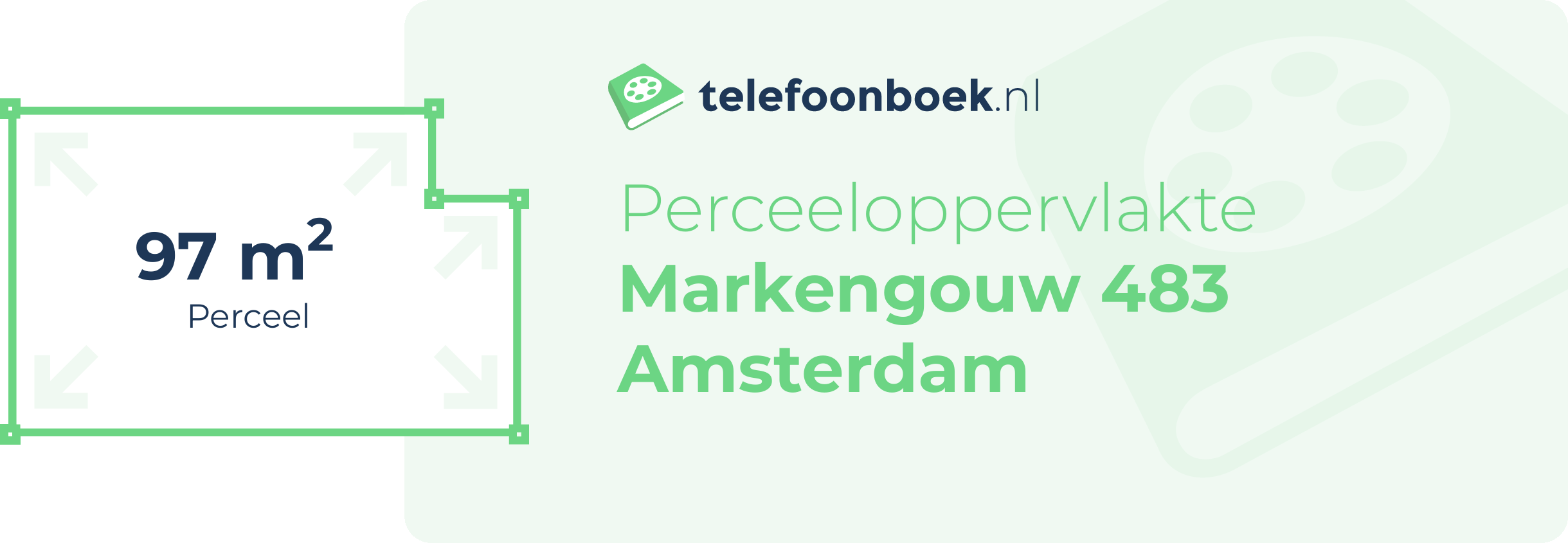 Perceeloppervlakte Markengouw 483 Amsterdam