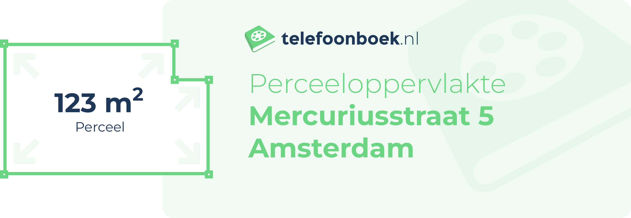 Perceeloppervlakte Mercuriusstraat 5 Amsterdam