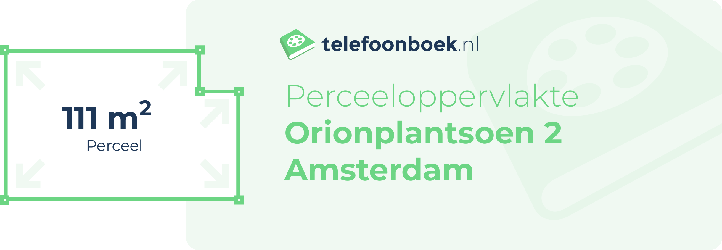 Perceeloppervlakte Orionplantsoen 2 Amsterdam