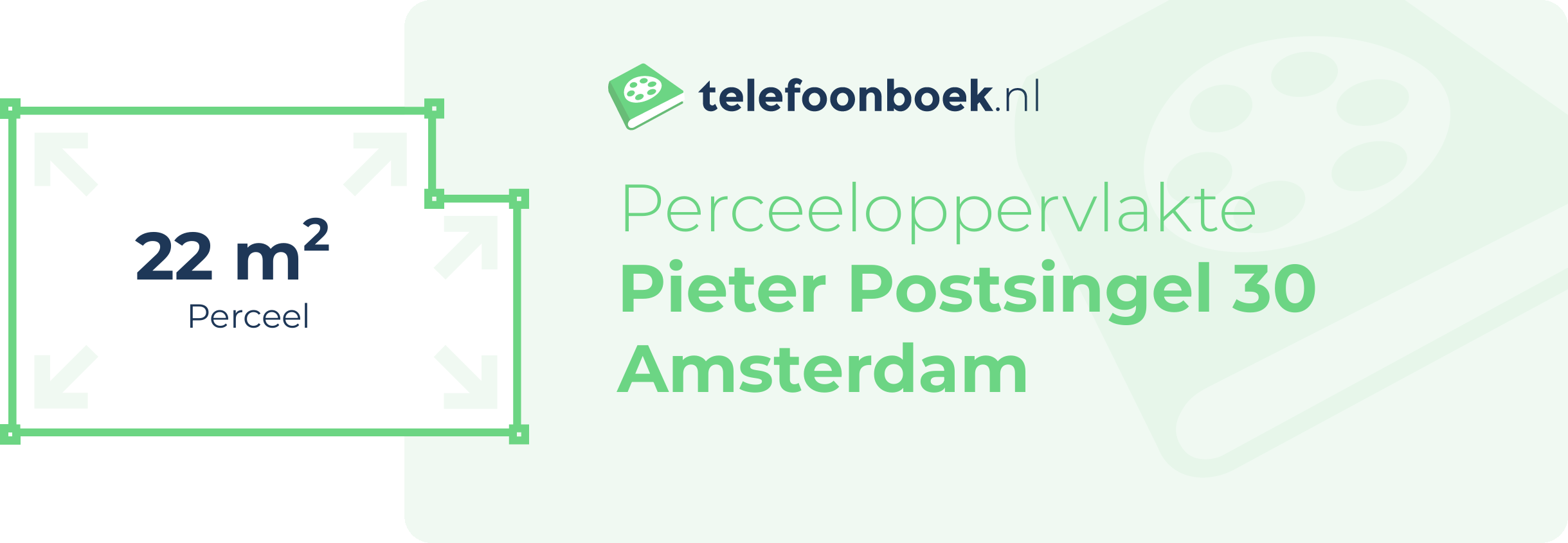 Perceeloppervlakte Pieter Postsingel 30 Amsterdam