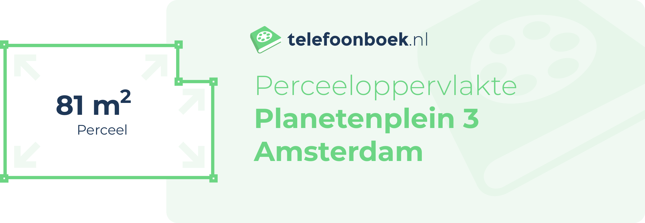 Perceeloppervlakte Planetenplein 3 Amsterdam