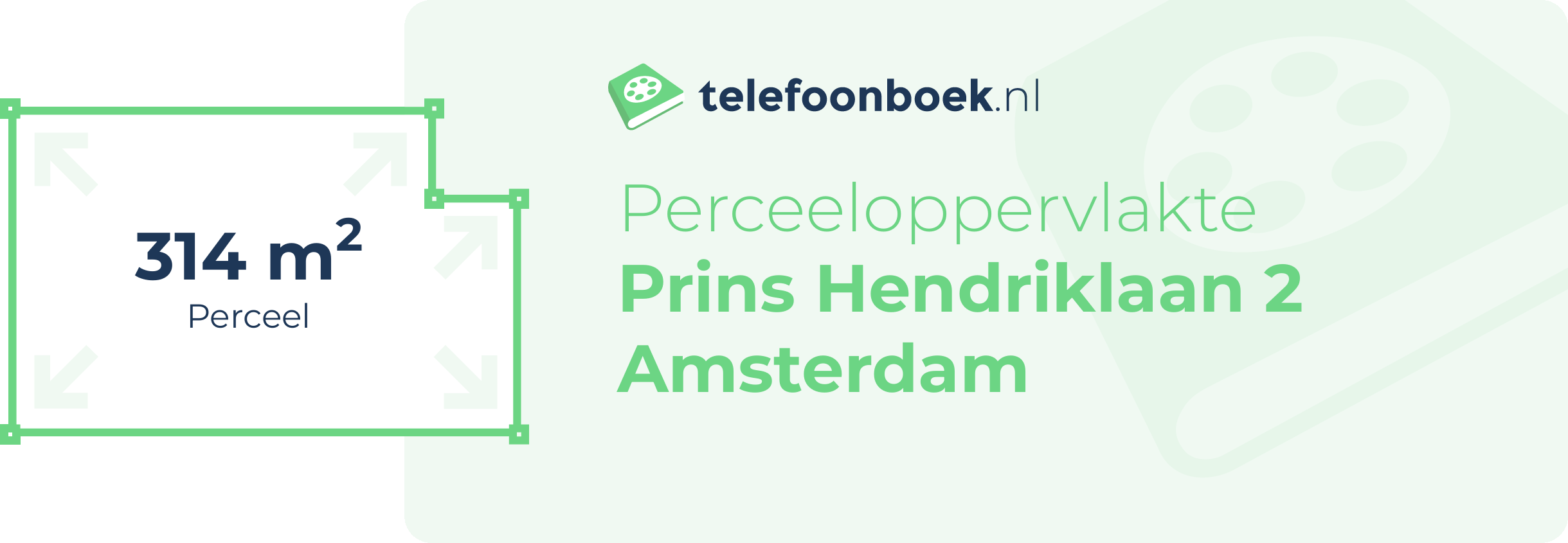Perceeloppervlakte Prins Hendriklaan 2 Amsterdam