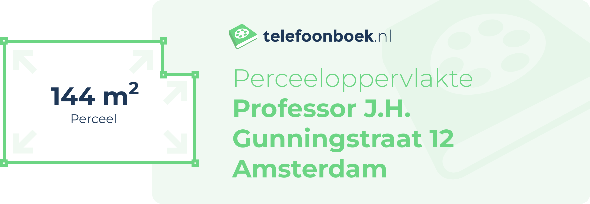 Perceeloppervlakte Professor J.H. Gunningstraat 12 Amsterdam