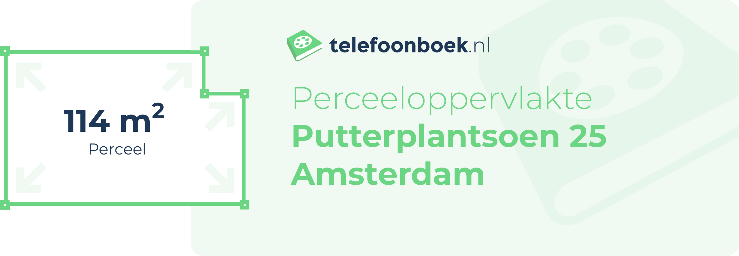 Perceeloppervlakte Putterplantsoen 25 Amsterdam