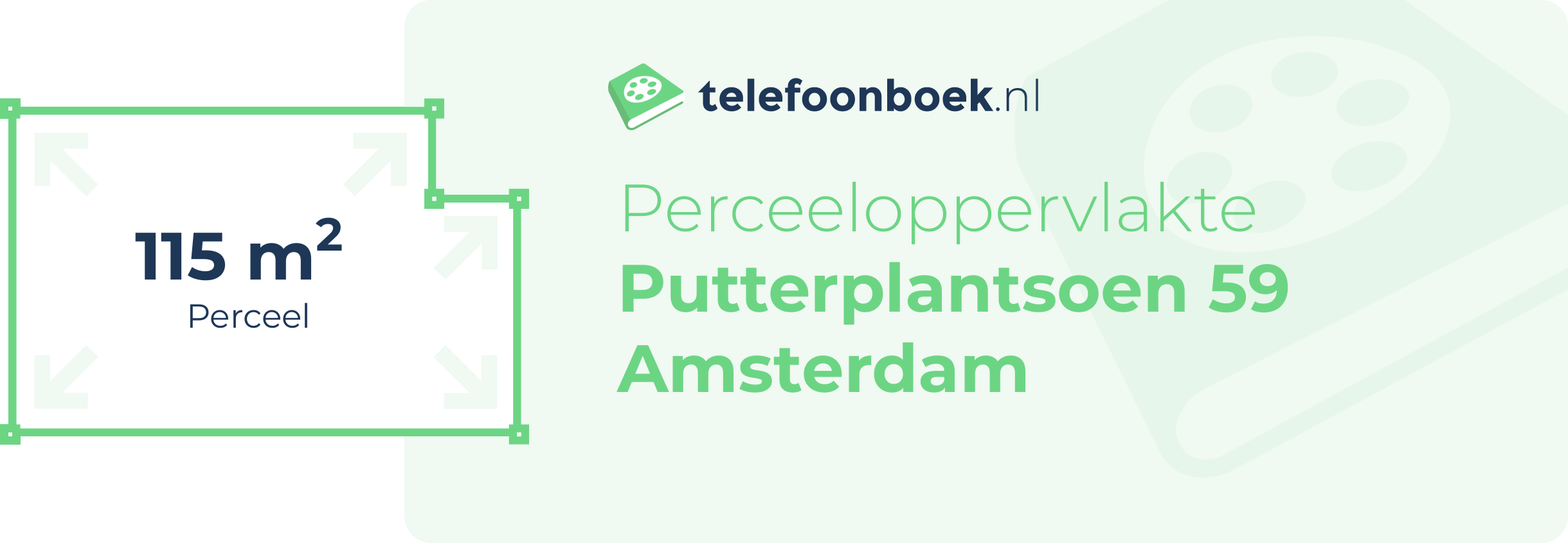 Perceeloppervlakte Putterplantsoen 59 Amsterdam