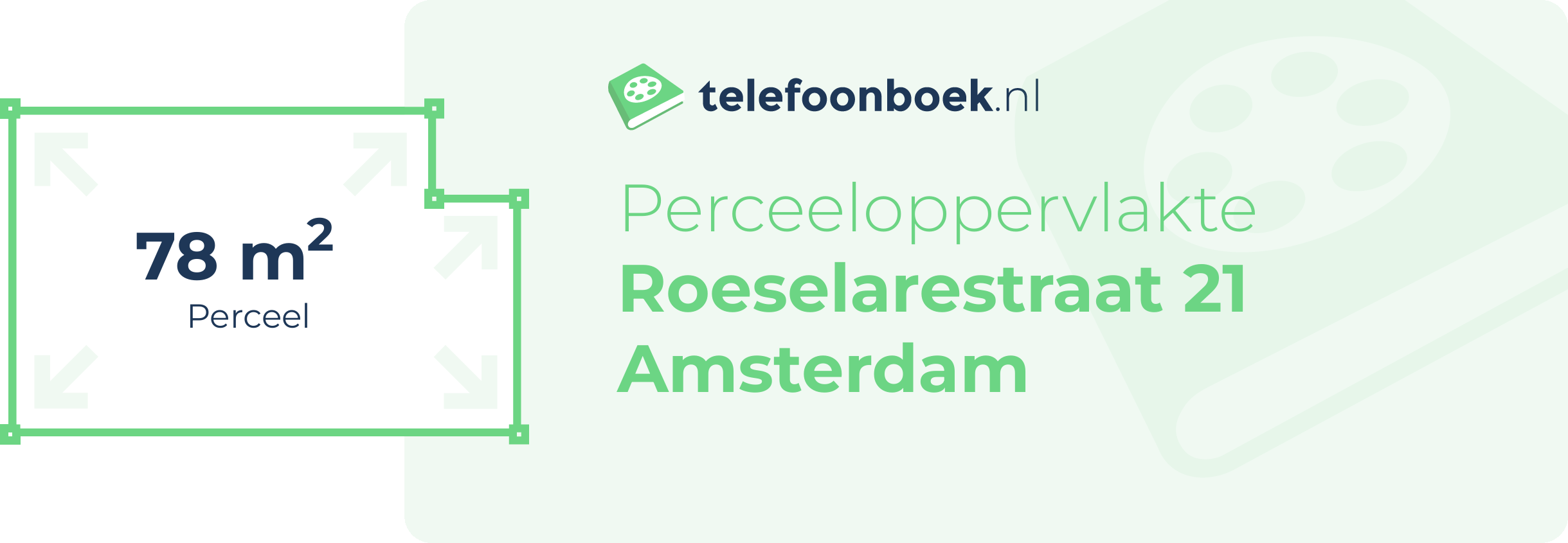 Perceeloppervlakte Roeselarestraat 21 Amsterdam