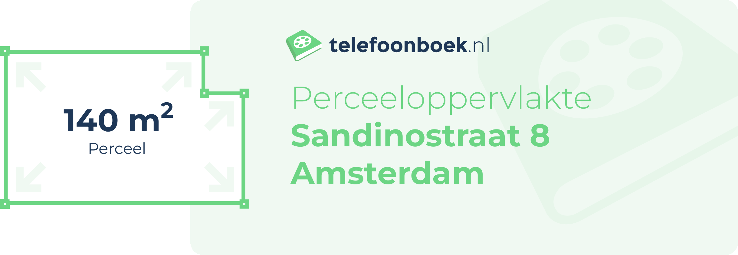 Perceeloppervlakte Sandinostraat 8 Amsterdam