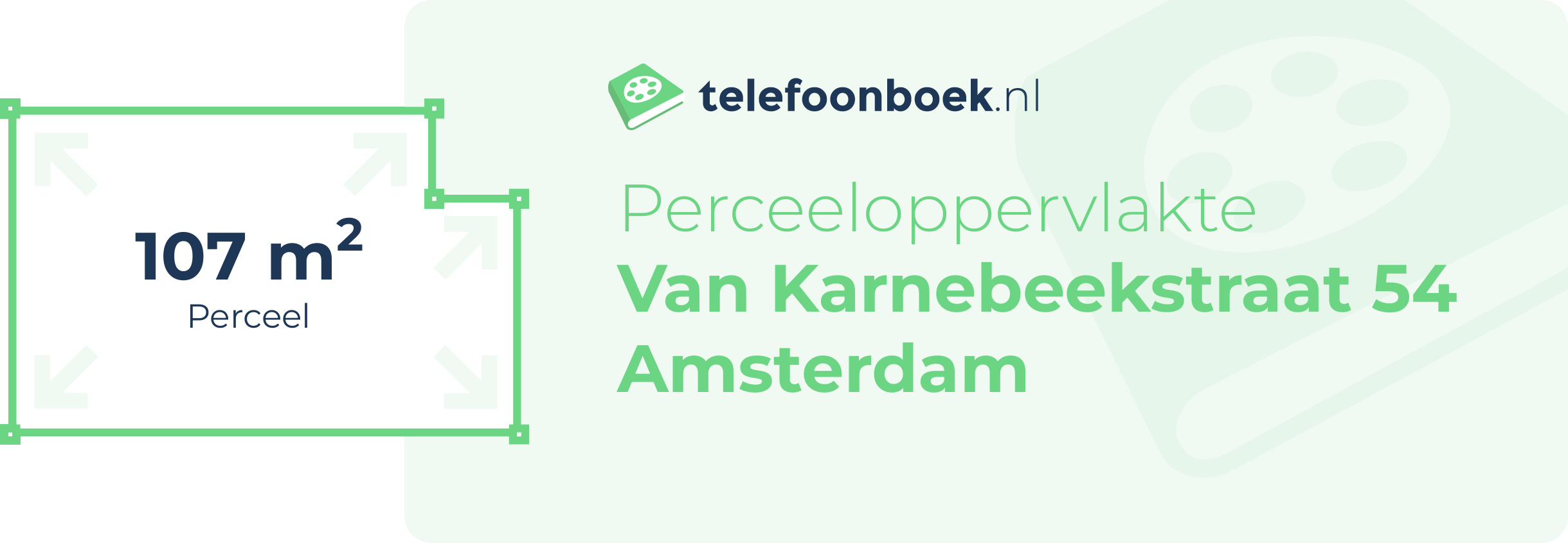 Perceeloppervlakte Van Karnebeekstraat 54 Amsterdam