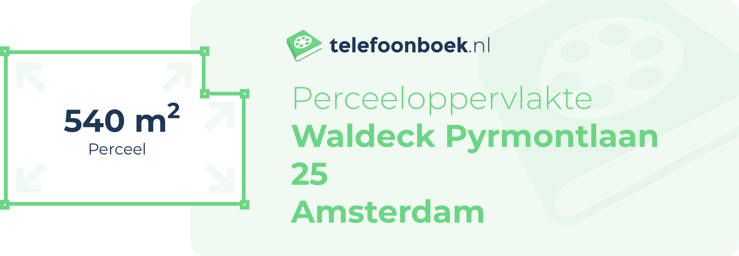 Perceeloppervlakte Waldeck Pyrmontlaan 25 Amsterdam