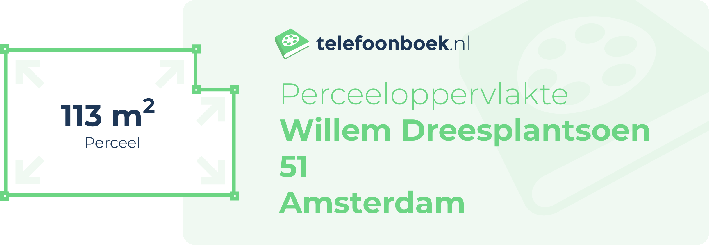 Perceeloppervlakte Willem Dreesplantsoen 51 Amsterdam