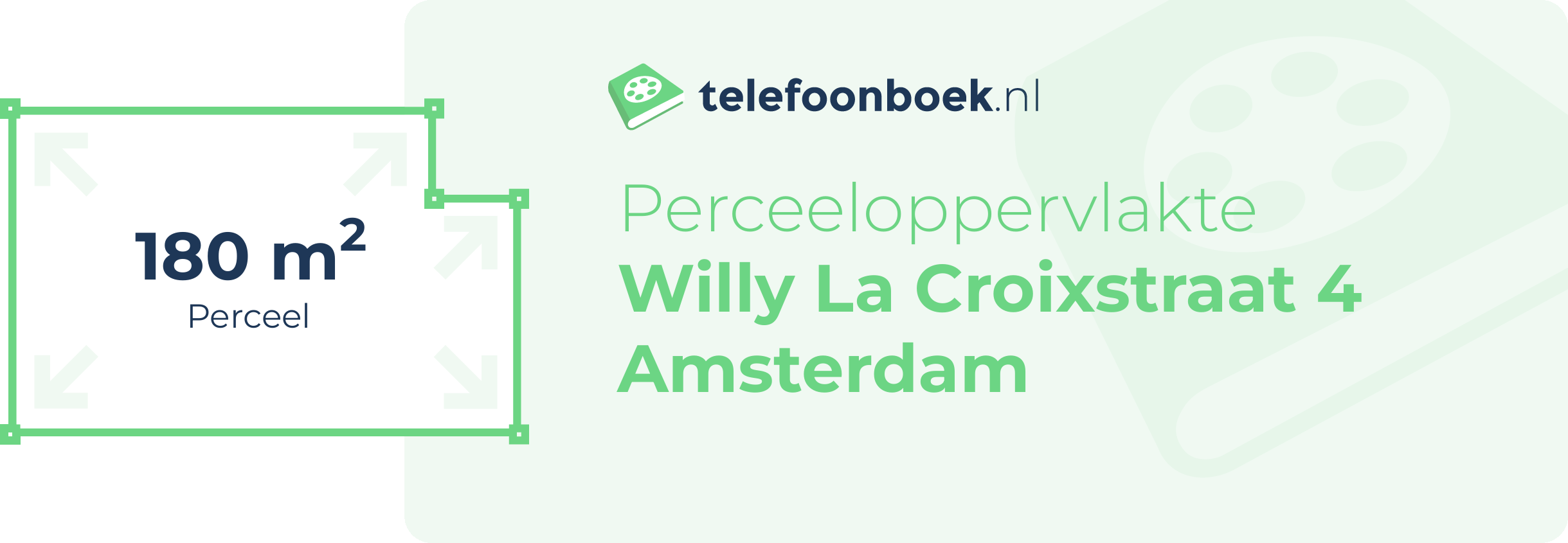 Perceeloppervlakte Willy La Croixstraat 4 Amsterdam