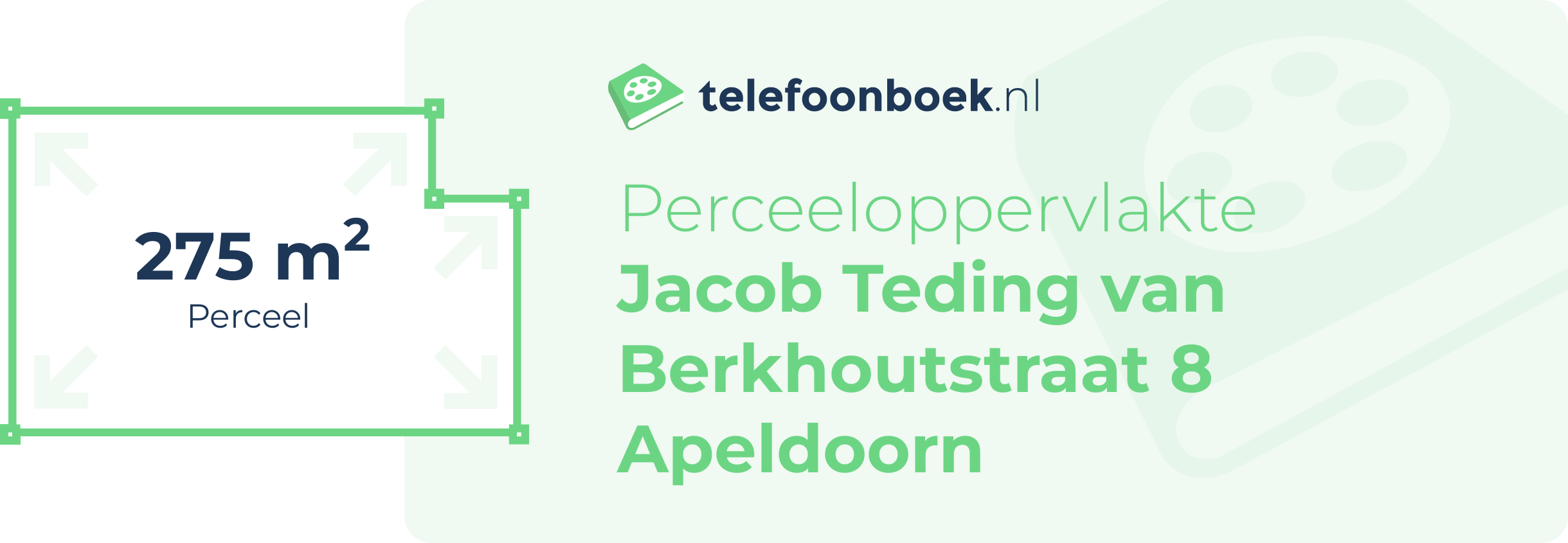 Perceeloppervlakte Jacob Teding Van Berkhoutstraat 8 Apeldoorn