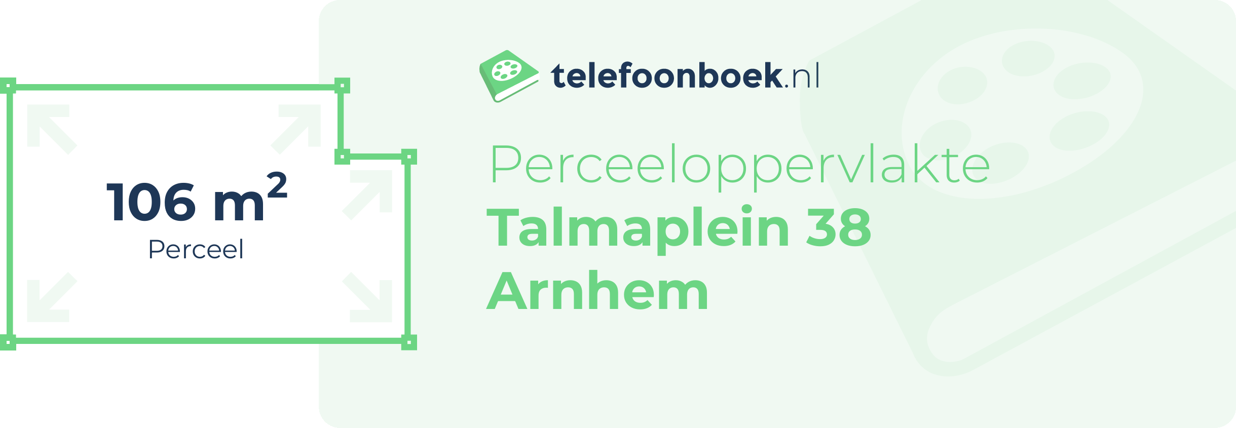 Perceeloppervlakte Talmaplein 38 Arnhem