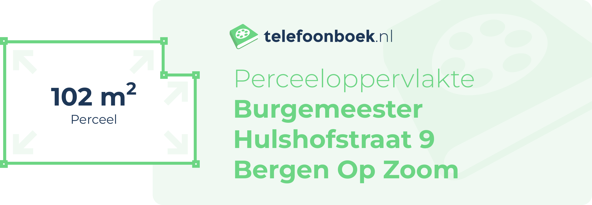 Perceeloppervlakte Burgemeester Hulshofstraat 9 Bergen Op Zoom