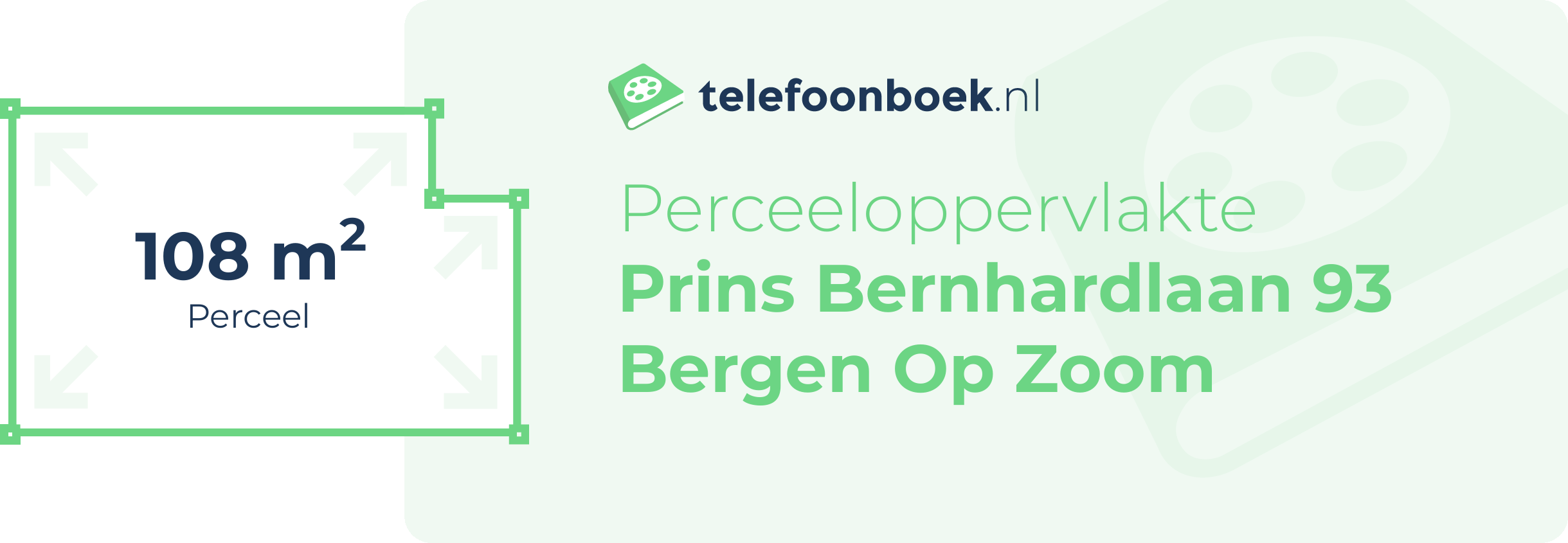 Perceeloppervlakte Prins Bernhardlaan 93 Bergen Op Zoom