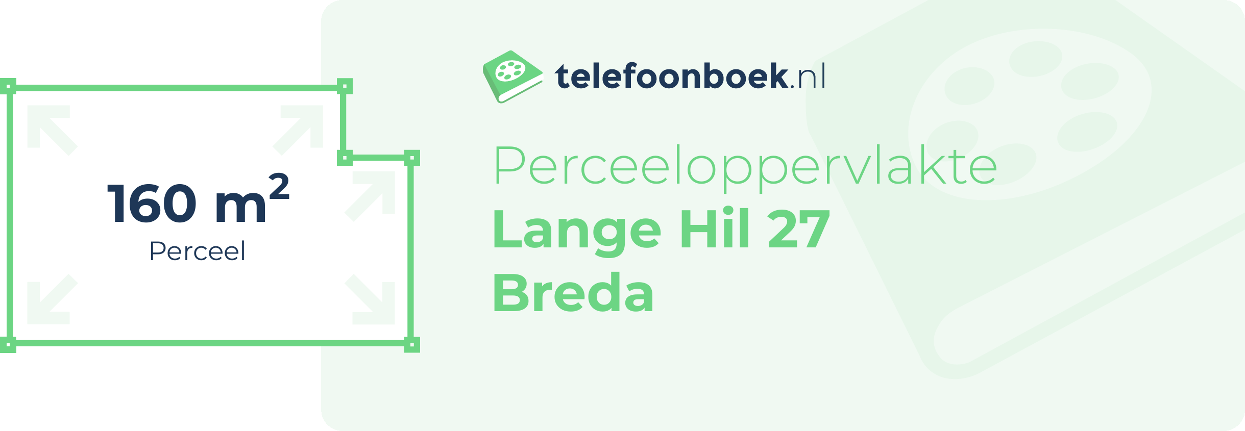 Perceeloppervlakte Lange Hil 27 Breda