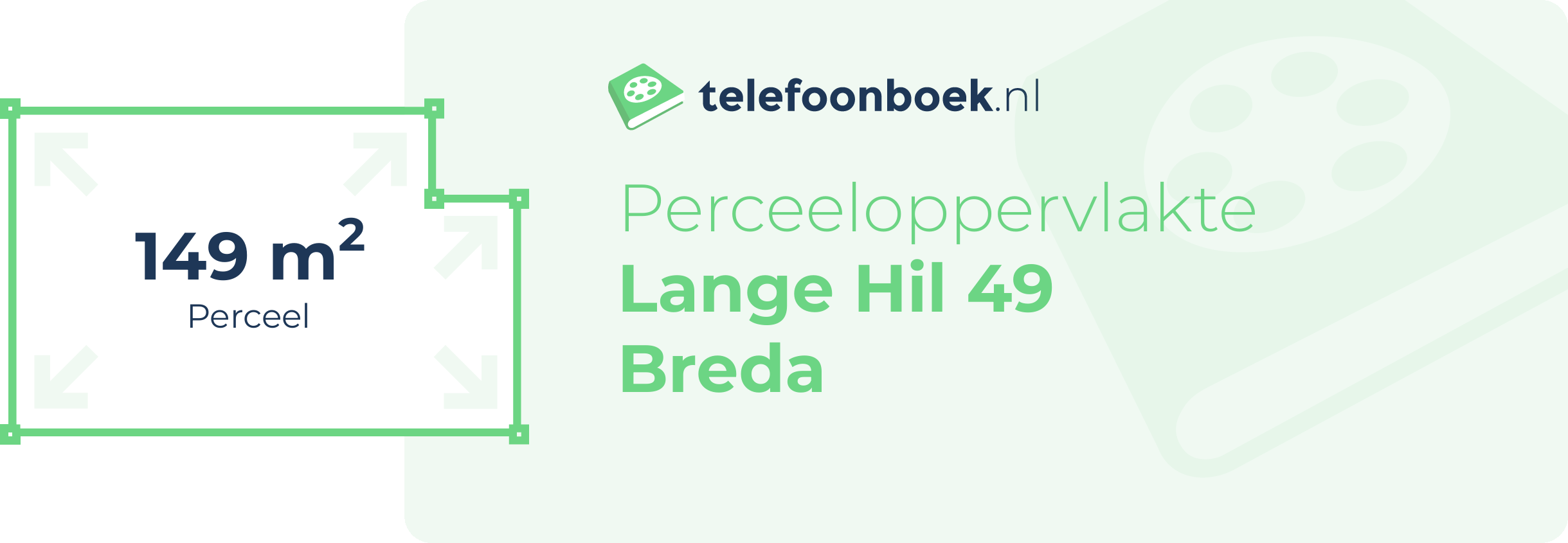 Perceeloppervlakte Lange Hil 49 Breda