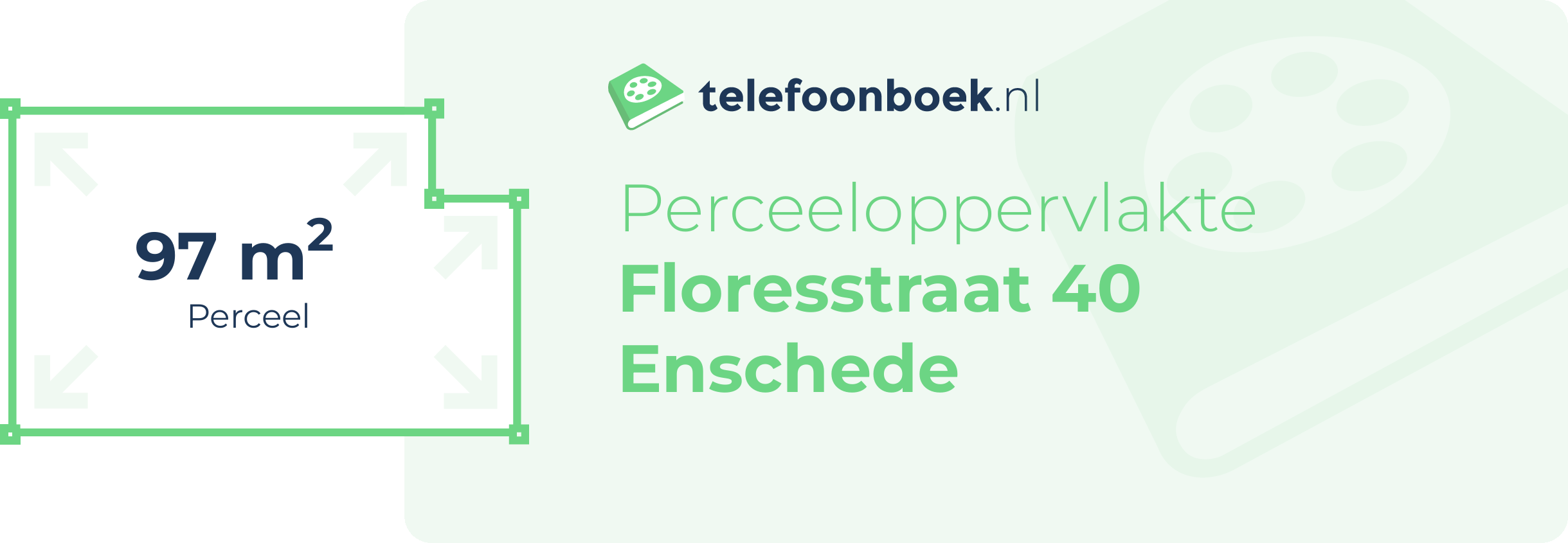 Perceeloppervlakte Floresstraat 40 Enschede