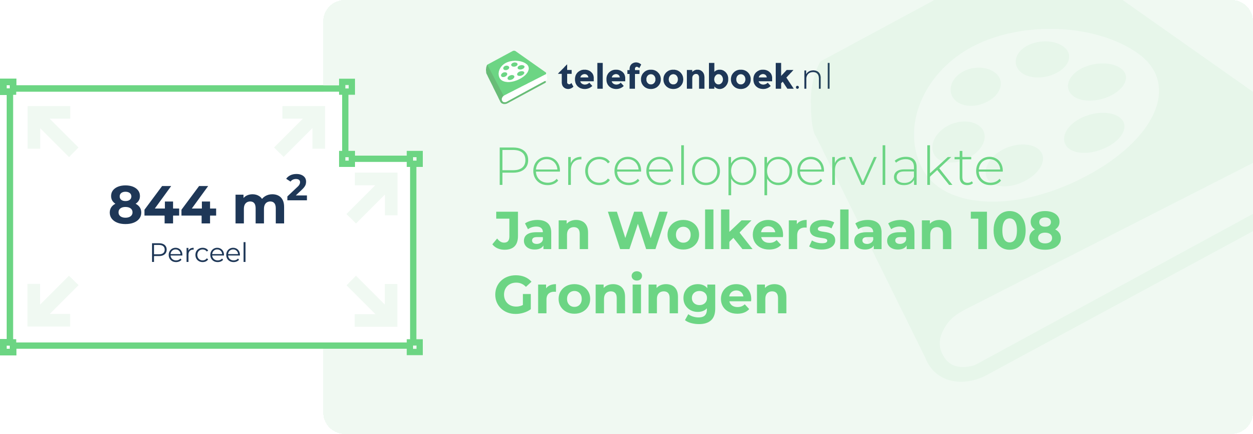 Perceeloppervlakte Jan Wolkerslaan 108 Groningen