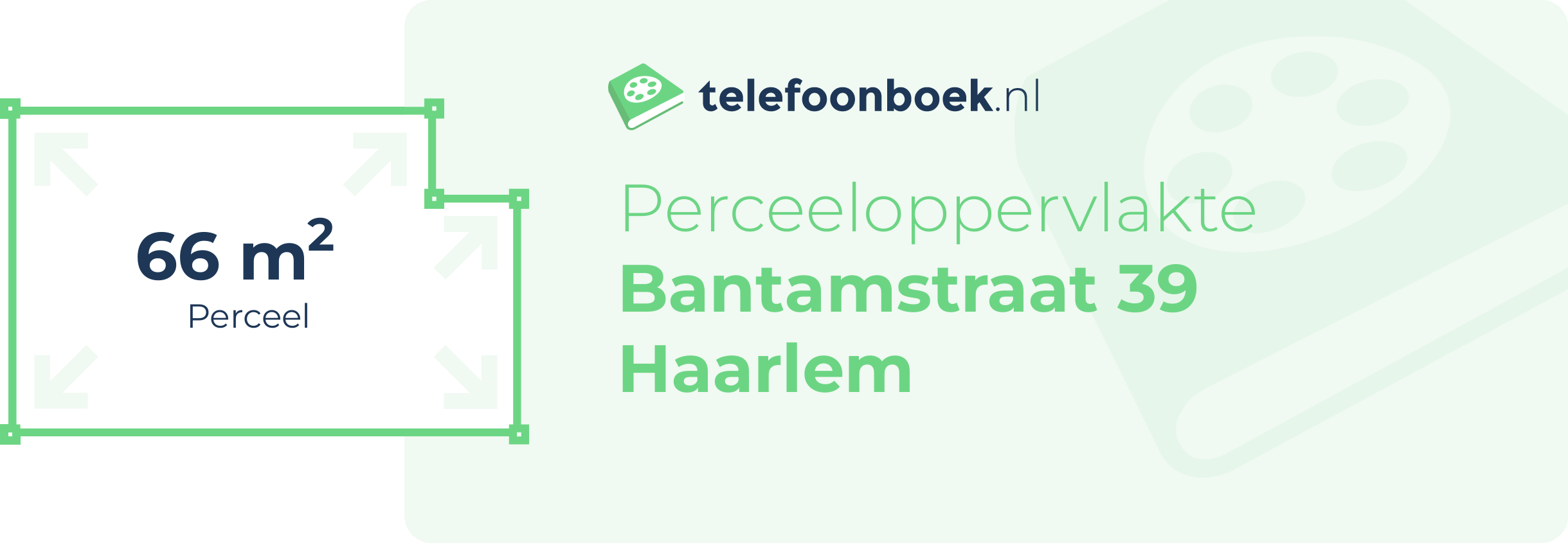 Perceeloppervlakte Bantamstraat 39 Haarlem