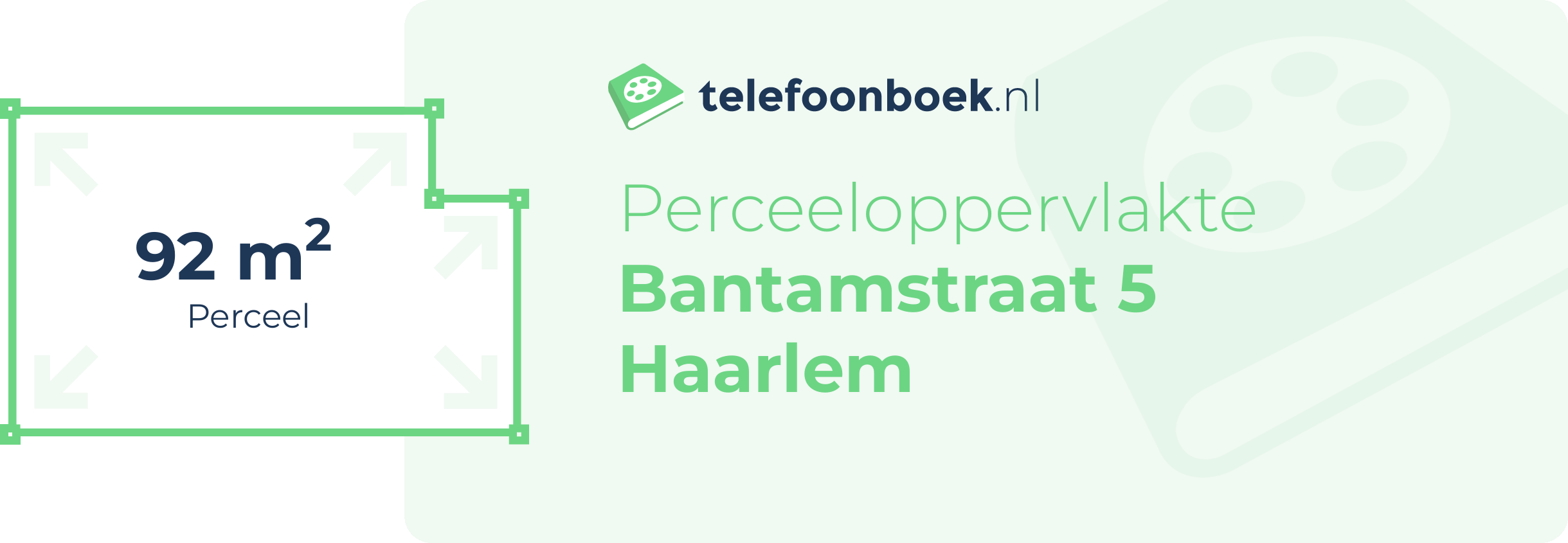 Perceeloppervlakte Bantamstraat 5 Haarlem