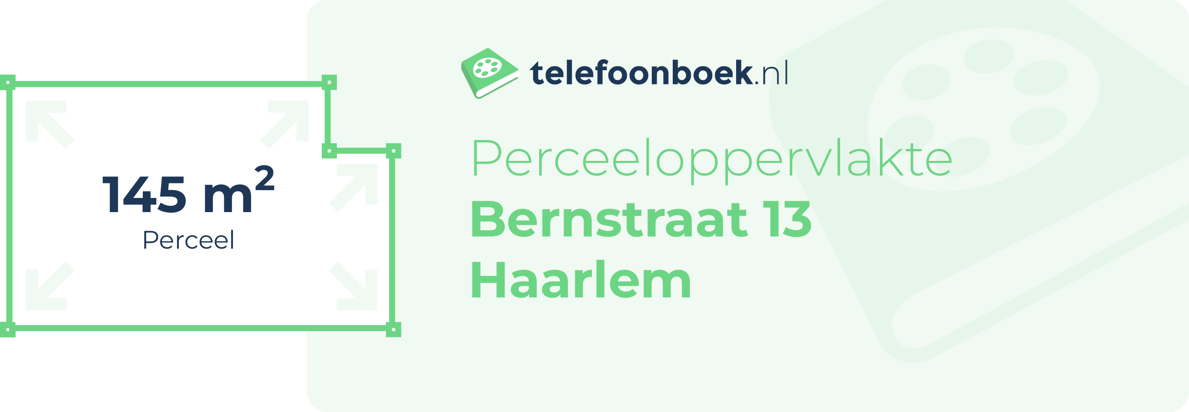 Perceeloppervlakte Bernstraat 13 Haarlem