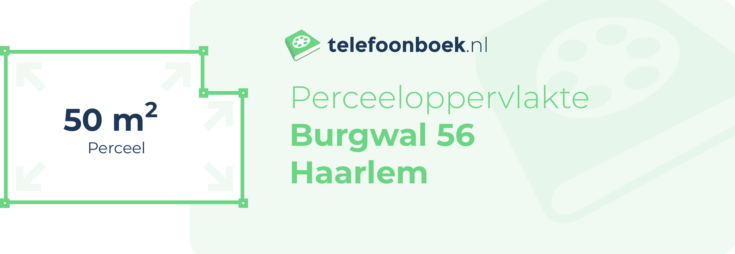 Perceeloppervlakte Burgwal 56 Haarlem