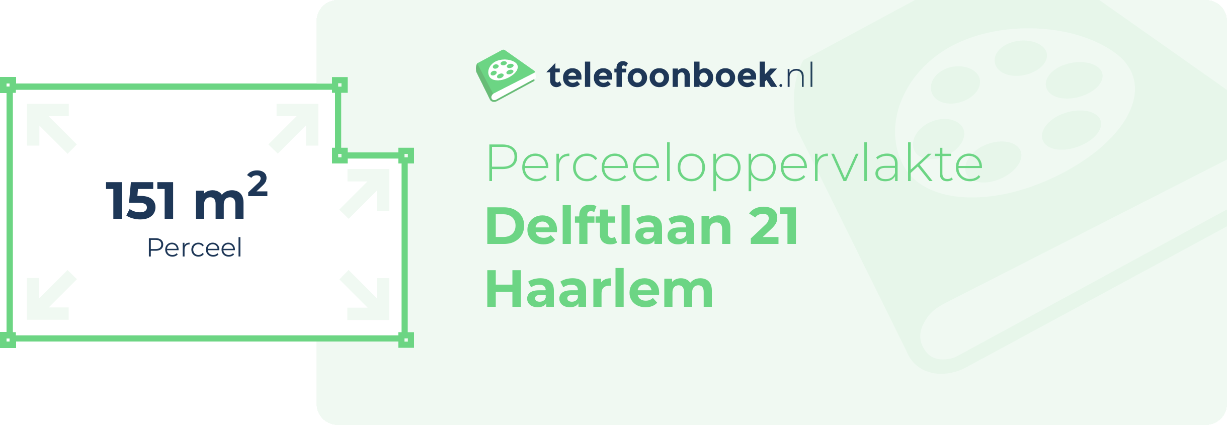 Perceeloppervlakte Delftlaan 21 Haarlem