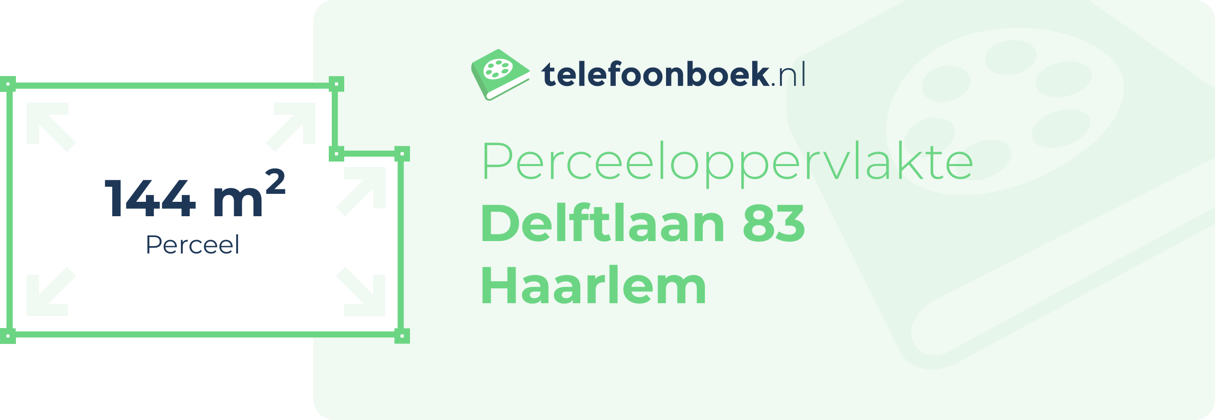 Perceeloppervlakte Delftlaan 83 Haarlem