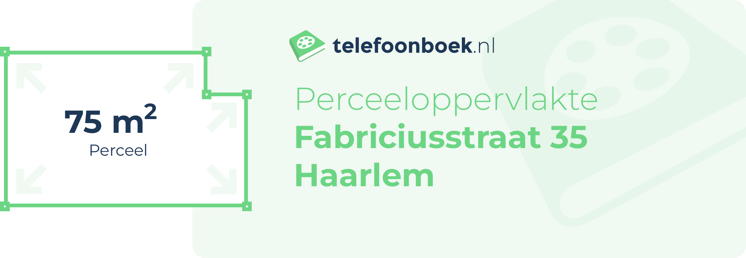 Perceeloppervlakte Fabriciusstraat 35 Haarlem