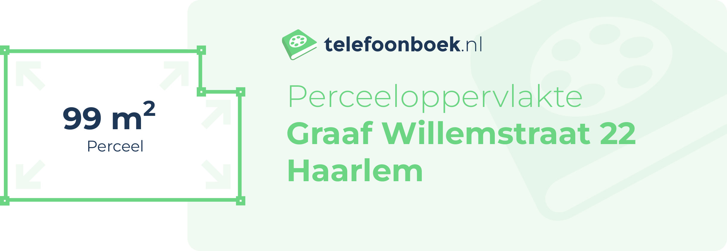 Perceeloppervlakte Graaf Willemstraat 22 Haarlem