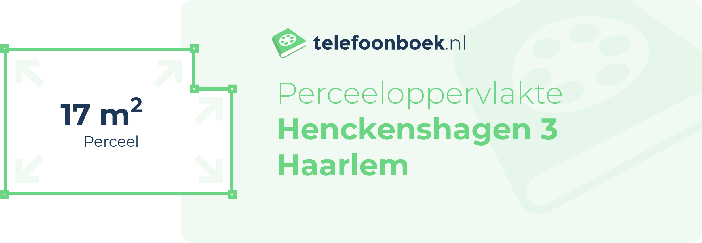Perceeloppervlakte Henckenshagen 3 Haarlem