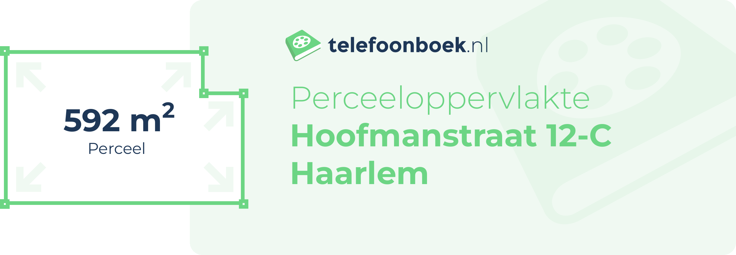 Perceeloppervlakte Hoofmanstraat 12-C Haarlem