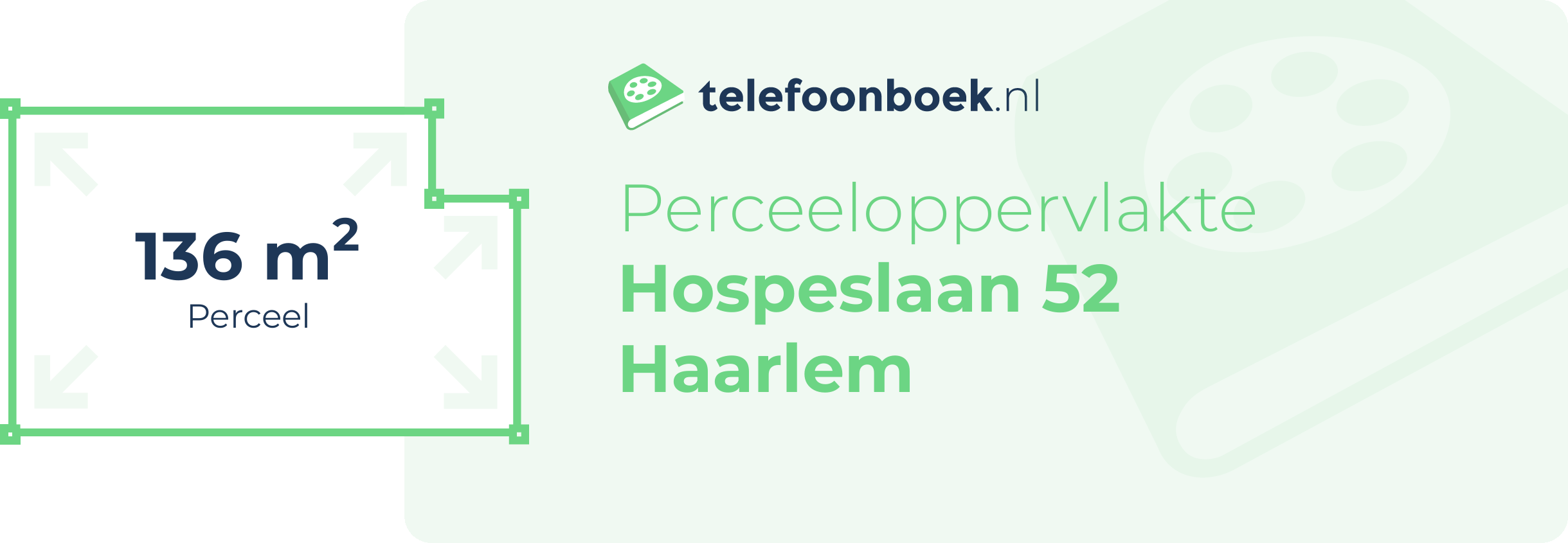 Perceeloppervlakte Hospeslaan 52 Haarlem