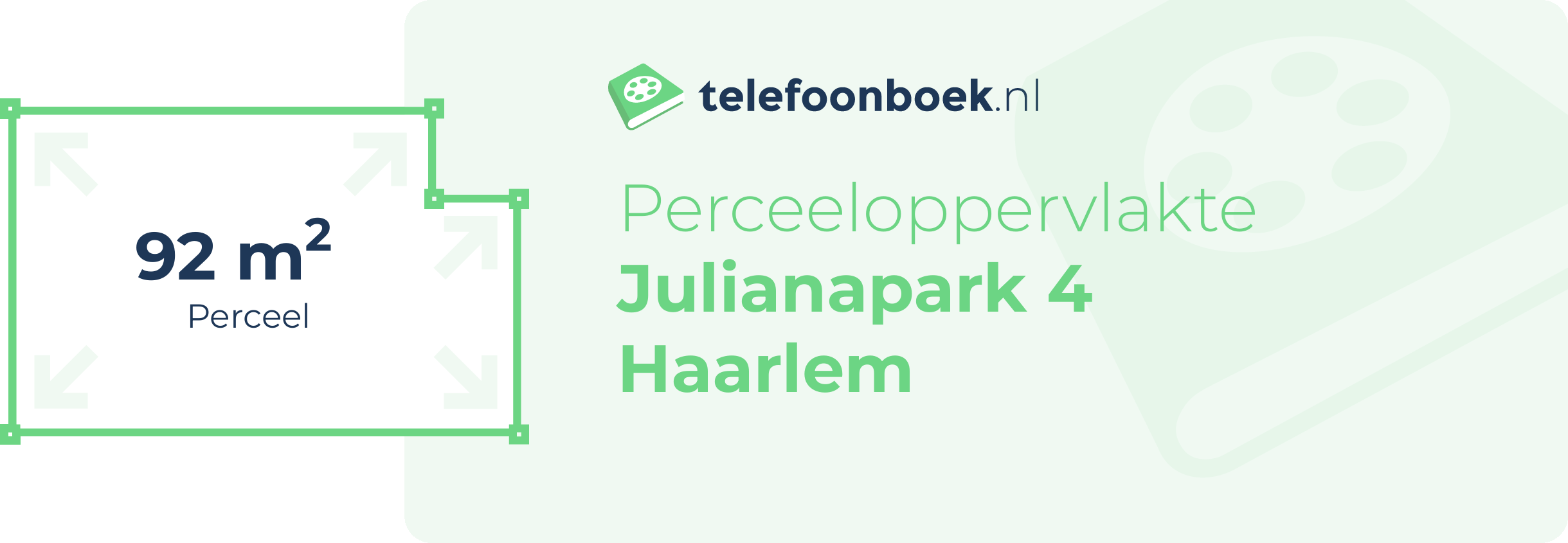 Perceeloppervlakte Julianapark 4 Haarlem