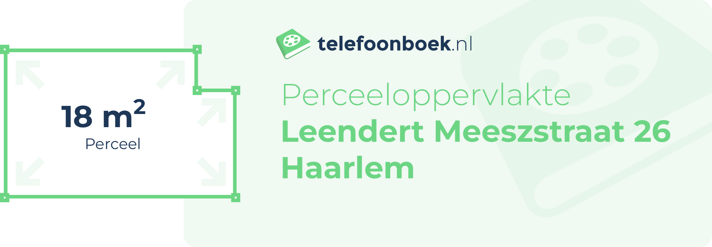 Perceeloppervlakte Leendert Meeszstraat 26 Haarlem