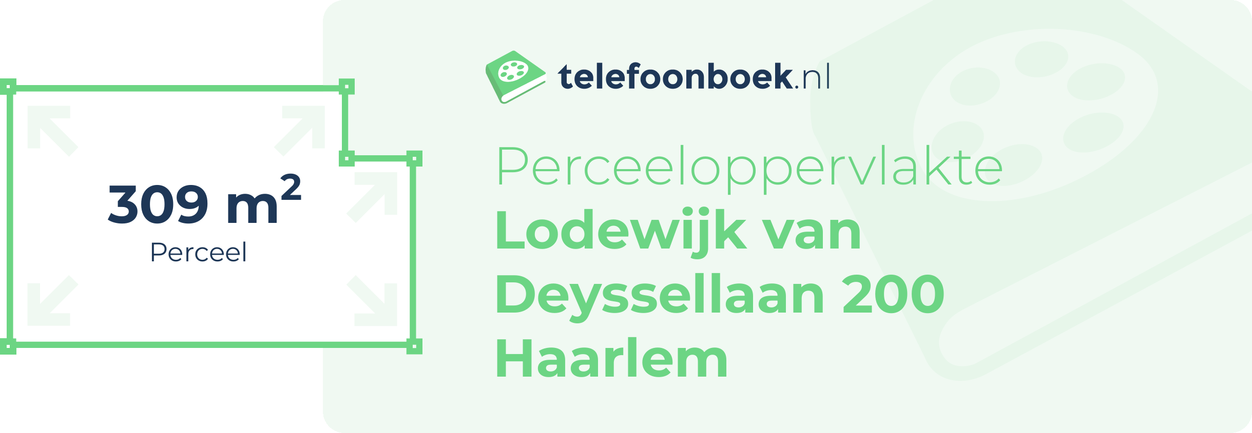 Perceeloppervlakte Lodewijk Van Deyssellaan 200 Haarlem