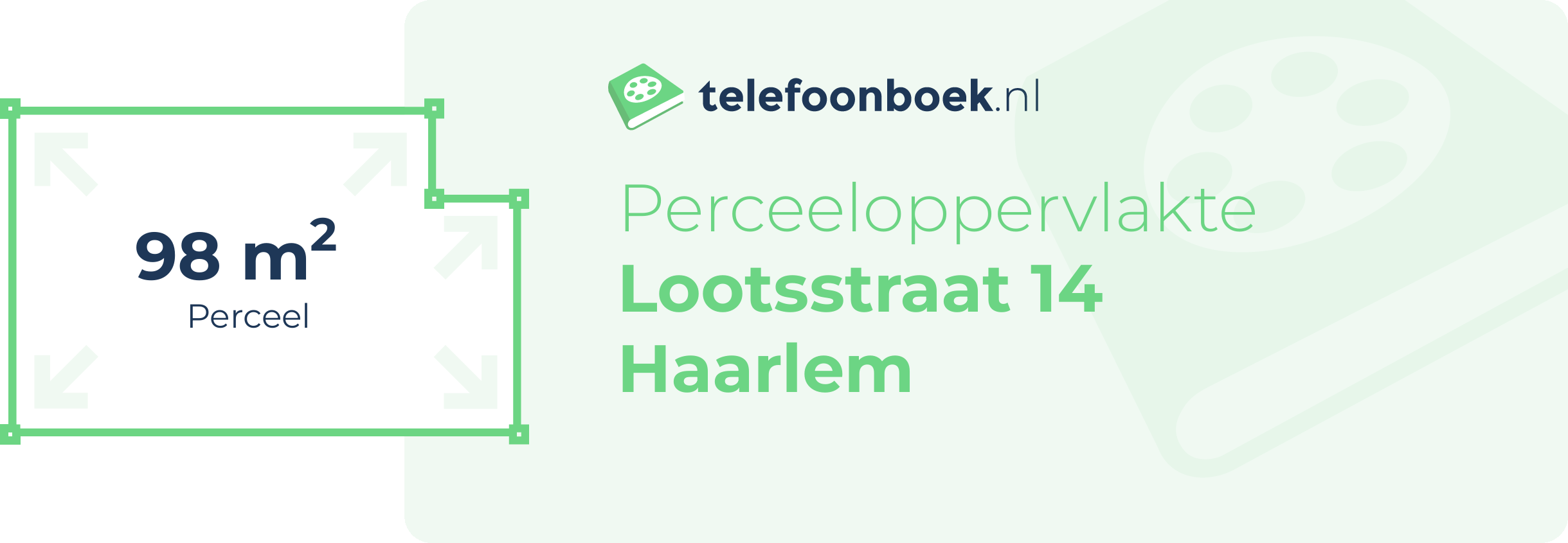 Perceeloppervlakte Lootsstraat 14 Haarlem