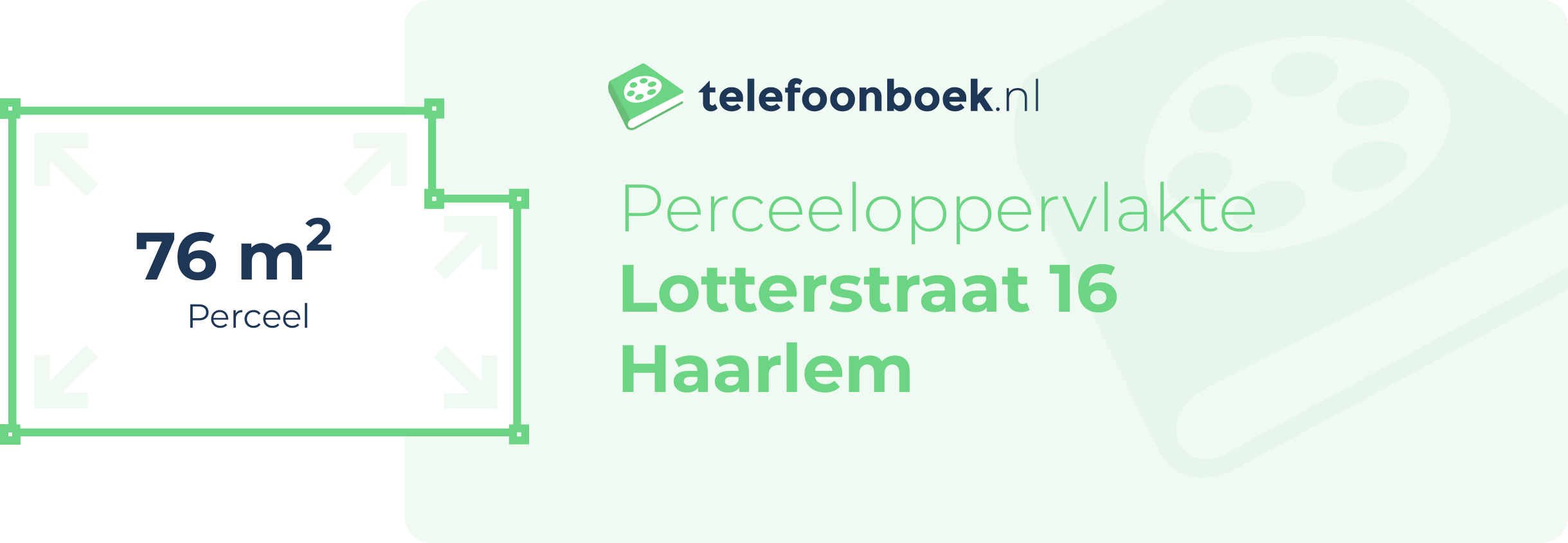 Perceeloppervlakte Lotterstraat 16 Haarlem