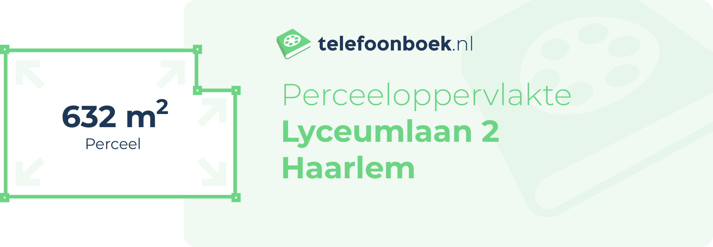 Perceeloppervlakte Lyceumlaan 2 Haarlem