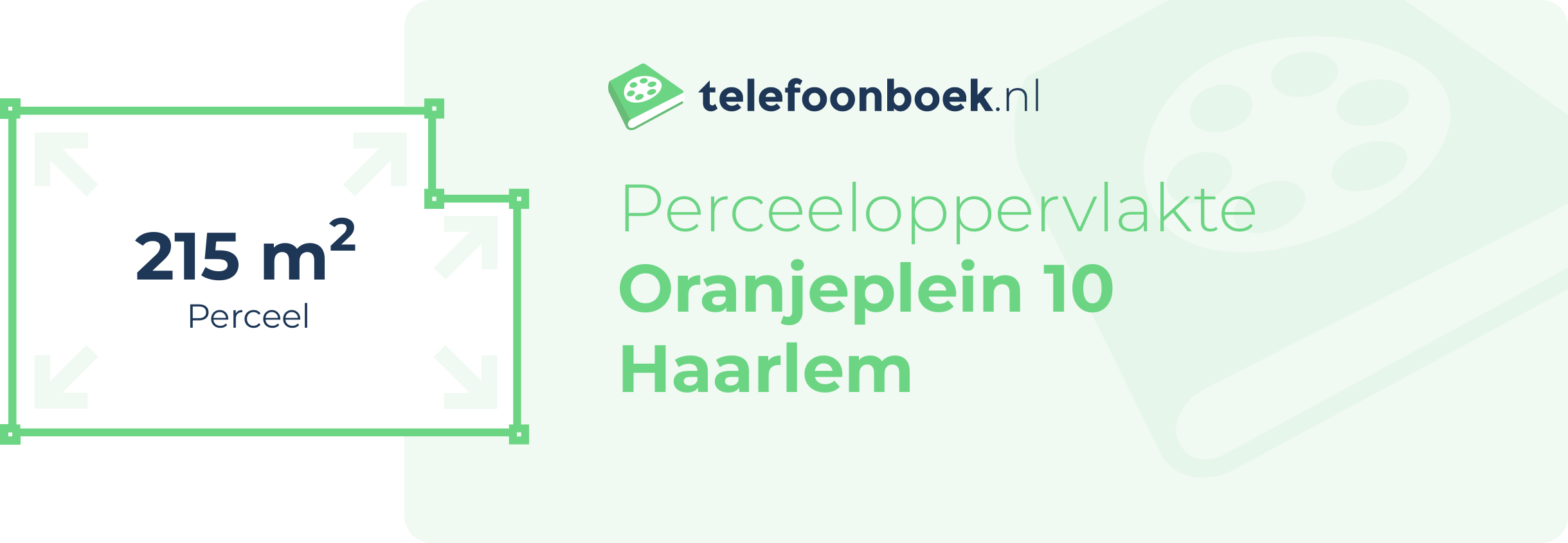 Perceeloppervlakte Oranjeplein 10 Haarlem