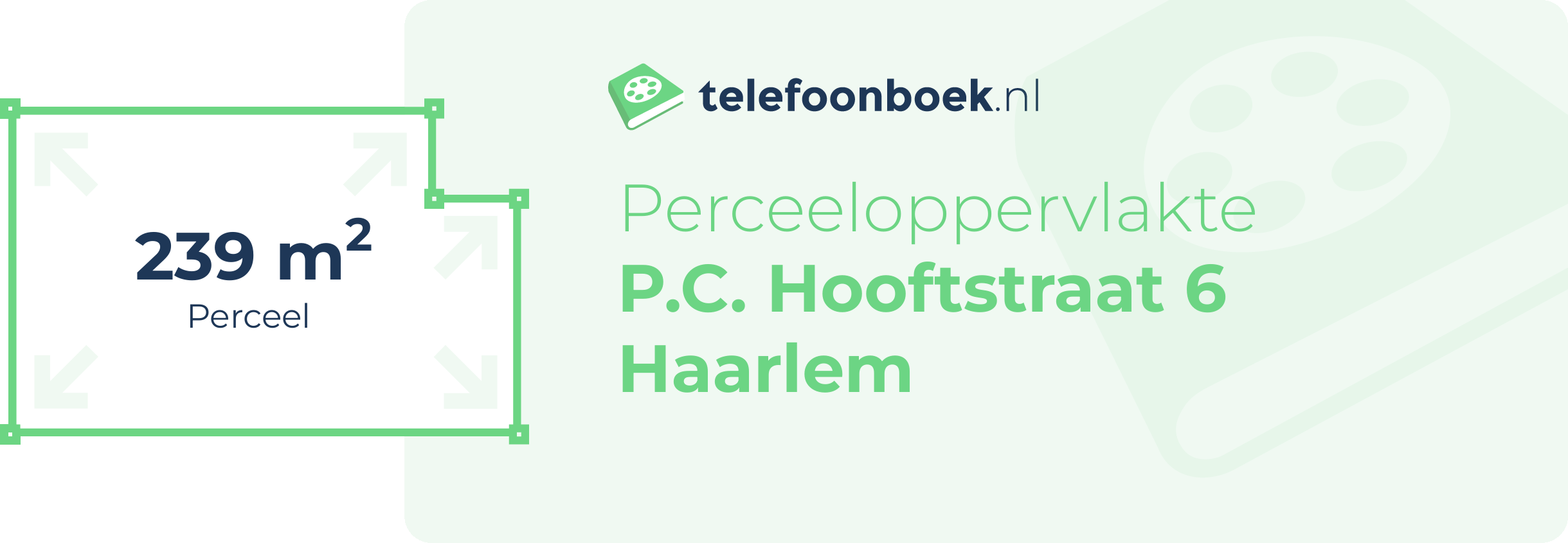 Perceeloppervlakte P.C. Hooftstraat 6 Haarlem